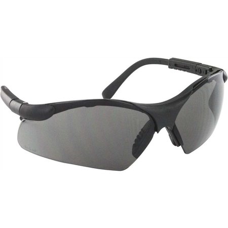 SAS SAFETY Black Adjustable Temples Safety Glasses Gray Lens 541-0001